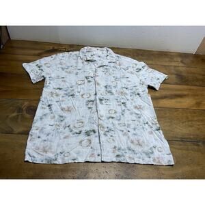 Porter and Ash Shirt Mens Large Linen Blend Coastal Vacation